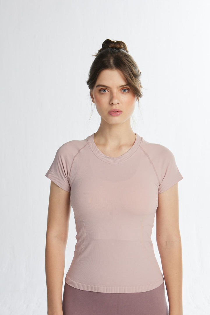 Blusa Essencial Manga Curta Rosa